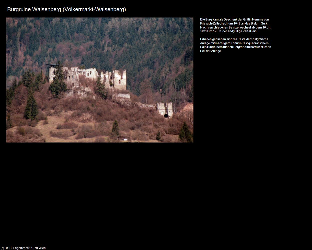 Burgruine Waisenberg (Waisenberg) (Obertrixen bei Völkermarkt) in Kulturatlas-KÄRNTEN