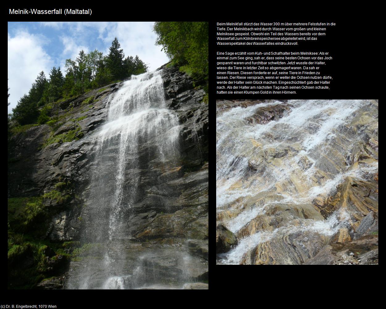 Melnik-Wasserfall  (Maltatal/Malta) in Kulturatlas-KÄRNTEN