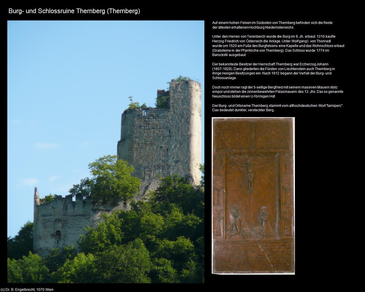 Burg- und Schlossruine Thernberg (Thernberg) (Scheiblingkirchen-Thernberg) in Kulturatlas-NIEDERÖSTERREICH