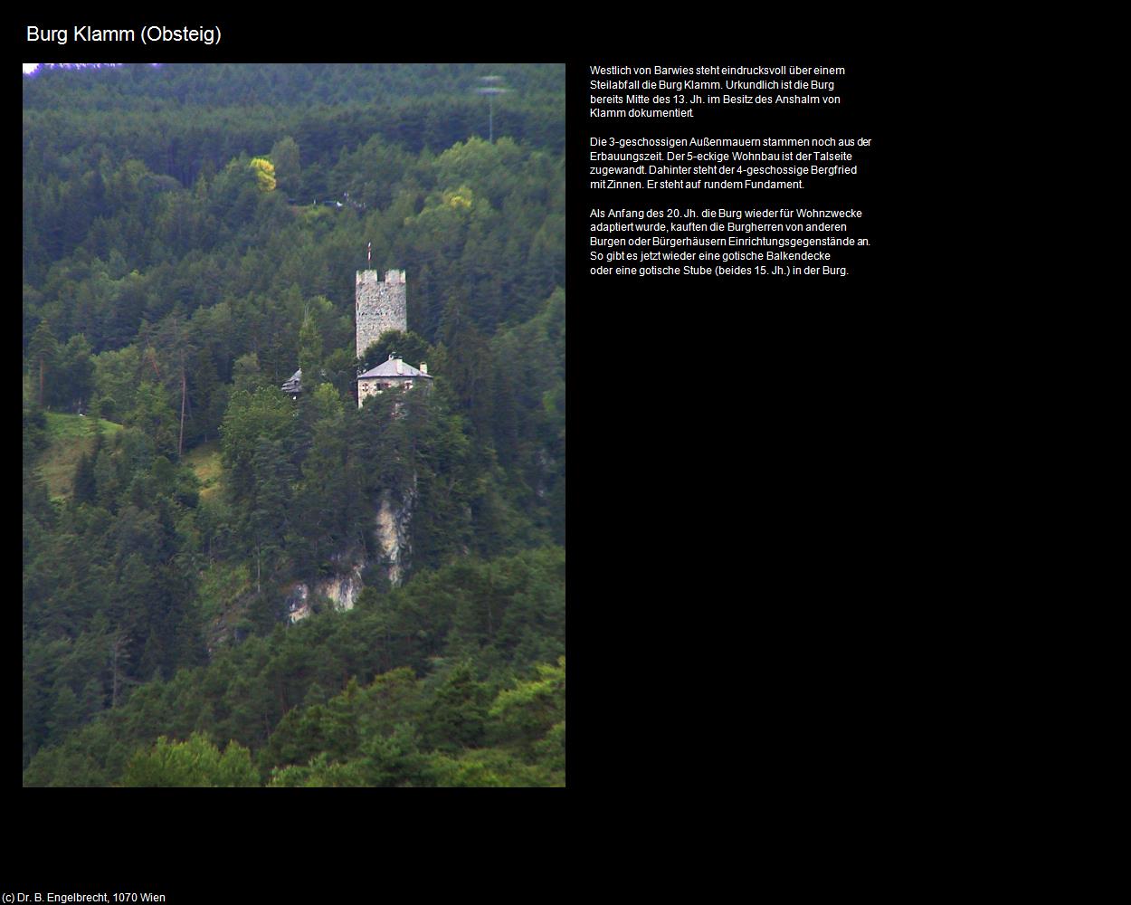 Burg Klamm  (Obsteig) in Kulturatlas-TIROL