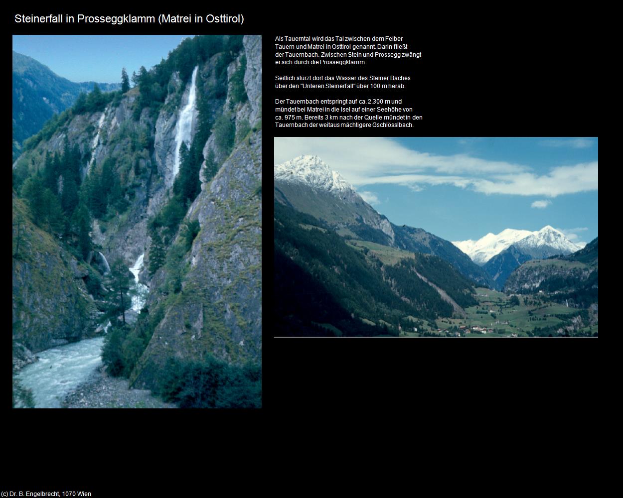 Steinerfall in Prosseggklamm (Matrei in Osttirol) in Kulturatlas-TIROL