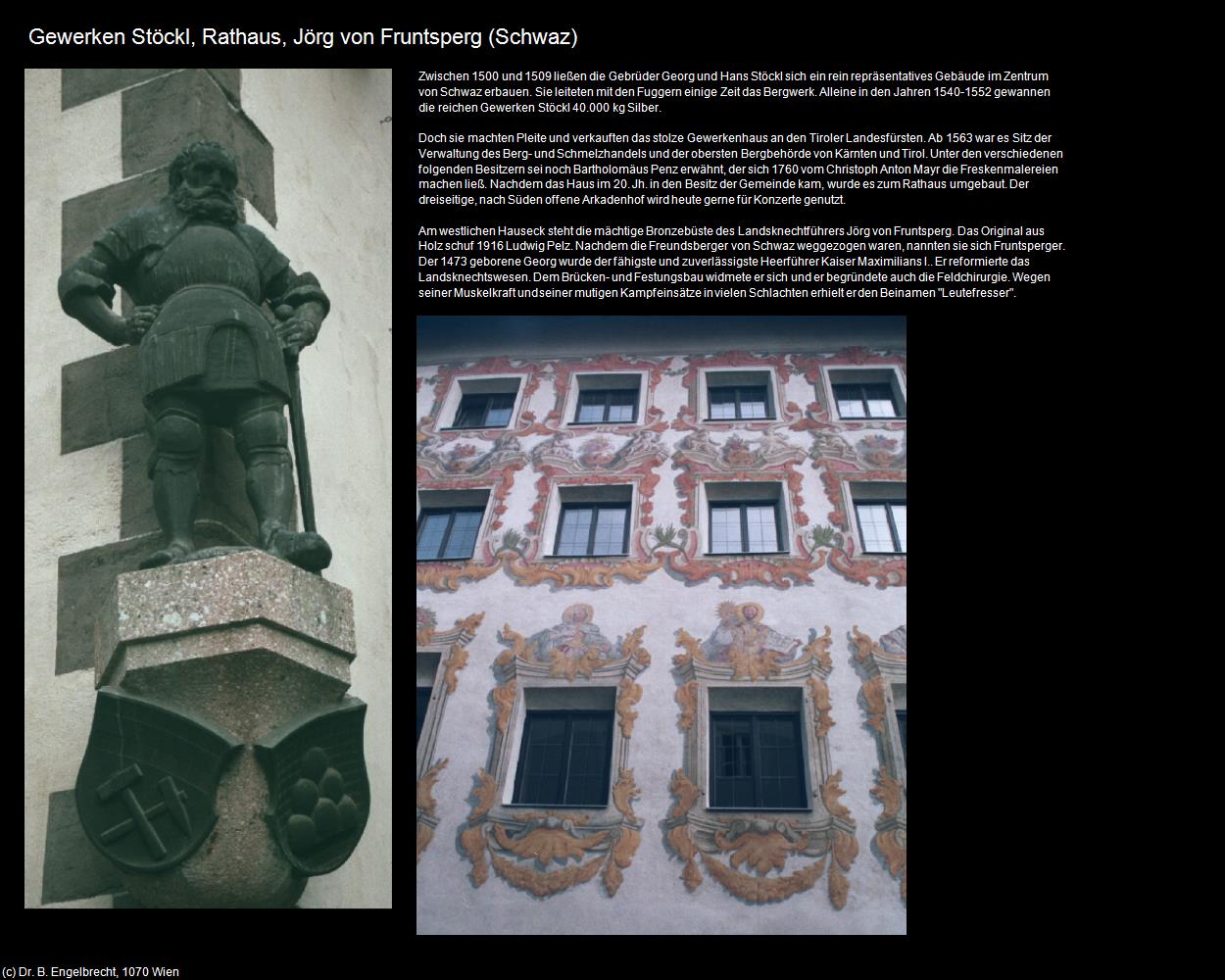 Gewerken Stöckl, Rathaus, Jörg von Fruntsperg (Schwaz) in Kulturatlas-TIROL