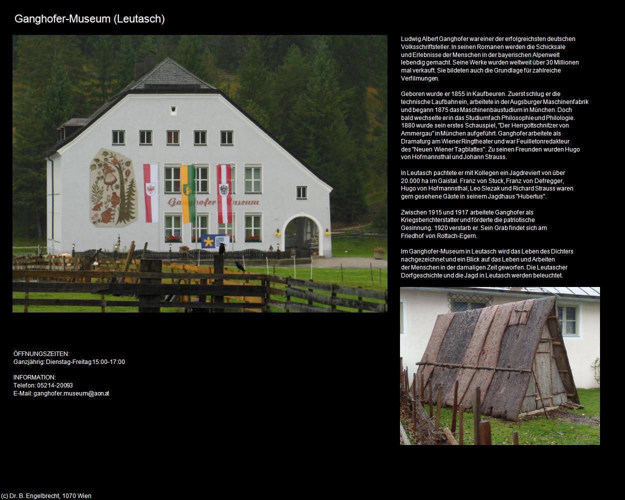 Ganghofer-Museum  (Leutasch) in Kulturatlas-TIROL