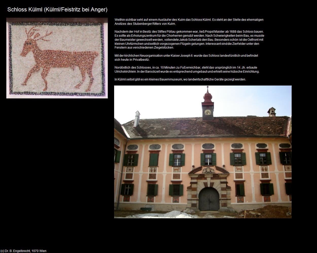 Schloss Külml  (Külml/Feistritz bei Anger) in Kulturatlas-STEIERMARK