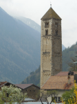 Turm Kirche hl. Johann und hl. Martin (Mals/Malles)