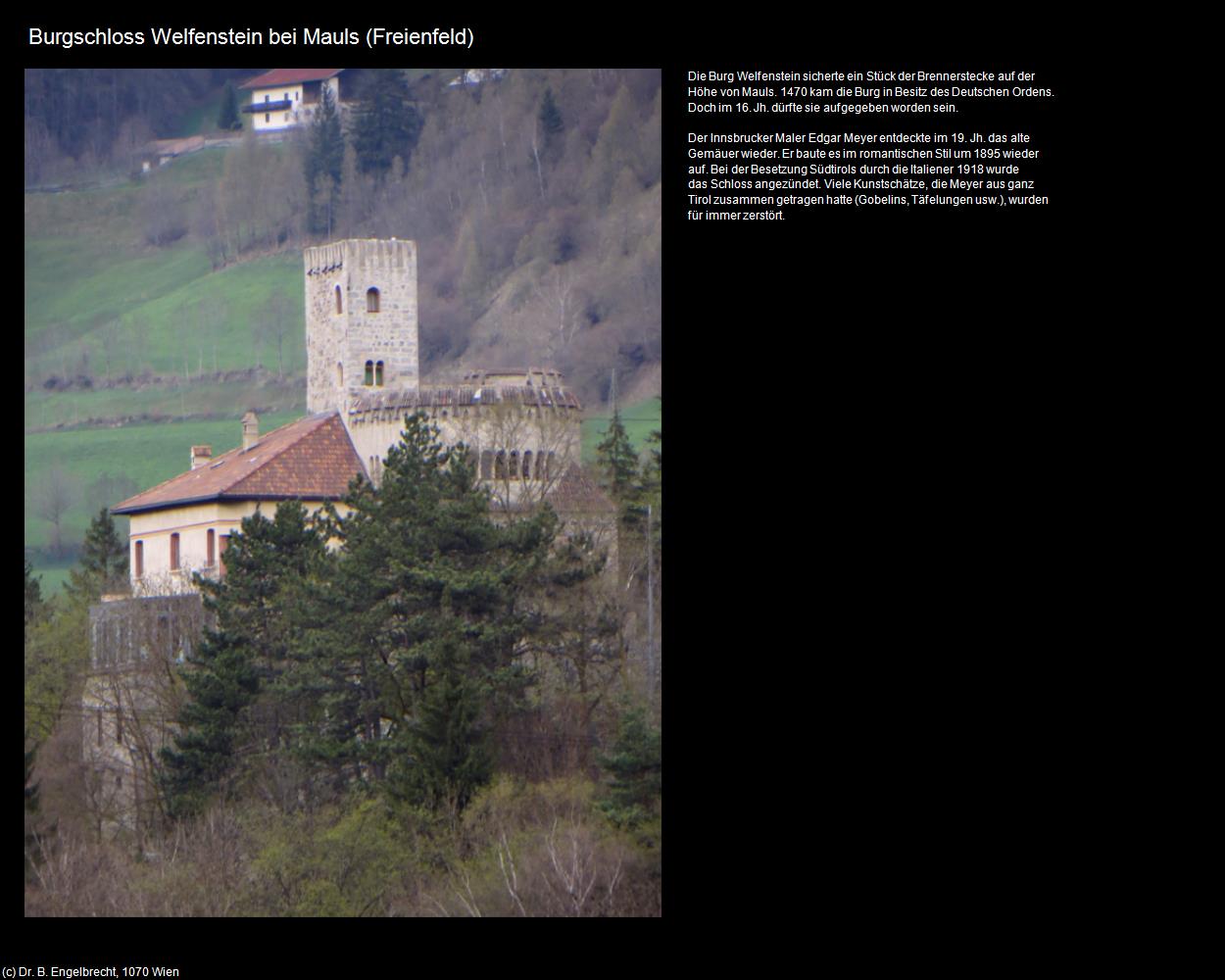 Burgschloss Welfenstein bei Mauls (Freienfeld/Campo di Trens) in Kulturatlas-SÜDTIROL