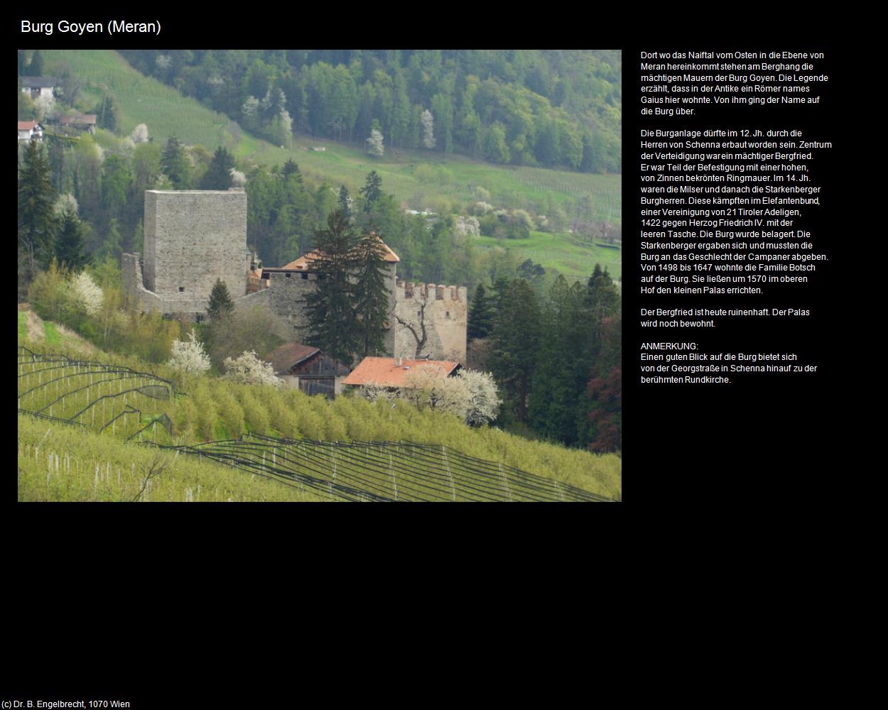 Burg Goyen (Meran) (Schenna/Scena) in Kulturatlas-SÜDTIROL