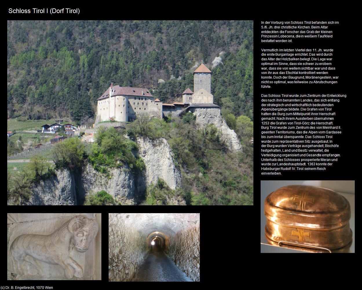 Schloss Tirol I  (Dorf Tirol/Tirolo) in Kulturatlas-SÜDTIROL