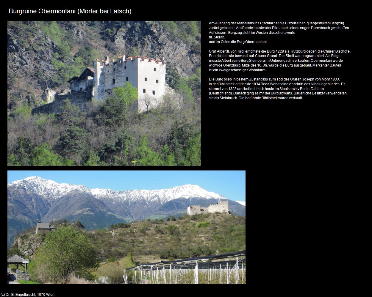 Burgruine Obermontani (Morter bei Latsch) in Kulturatlas-SÜDTIROL(c)B.Engelbrecht