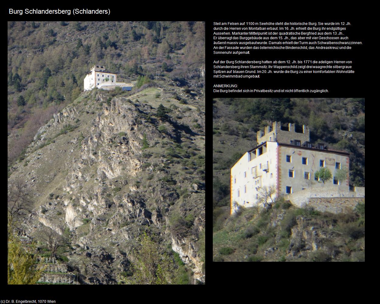 Burg Schlandersberg (Schlanders/Silandro) in Kulturatlas-SÜDTIROL