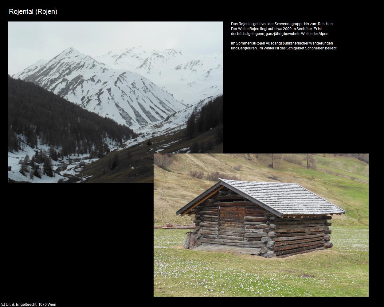 Rojental (Rojen bei Graun im Vinschgau) in Kulturatlas-SÜDTIROL