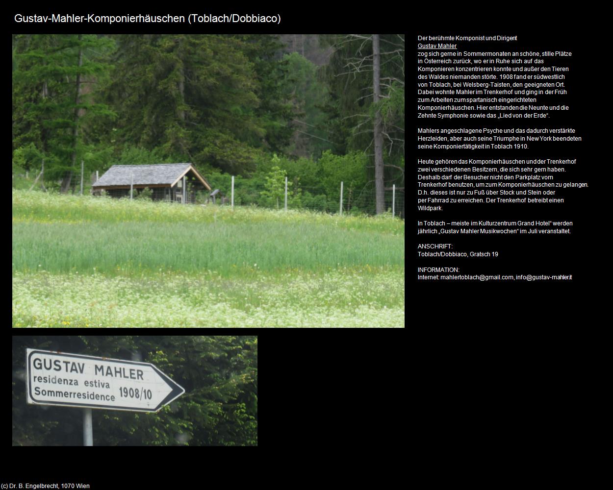 Gustav-Mahler-Komponierhäuschen (Toblach/Dobbiaco) in Kulturatlas-SÜDTIROL(c)B.Engelbrecht