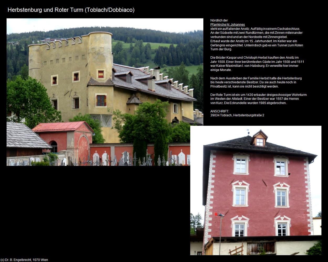 Herbstenburg und Roter Turm (Toblach/Dobbiaco) in Kulturatlas-SÜDTIROL(c)B.Engelbrecht