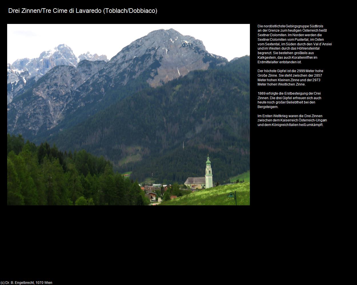 Drei Zinnen (Toblach/Dobbiaco) in Kulturatlas-SÜDTIROL