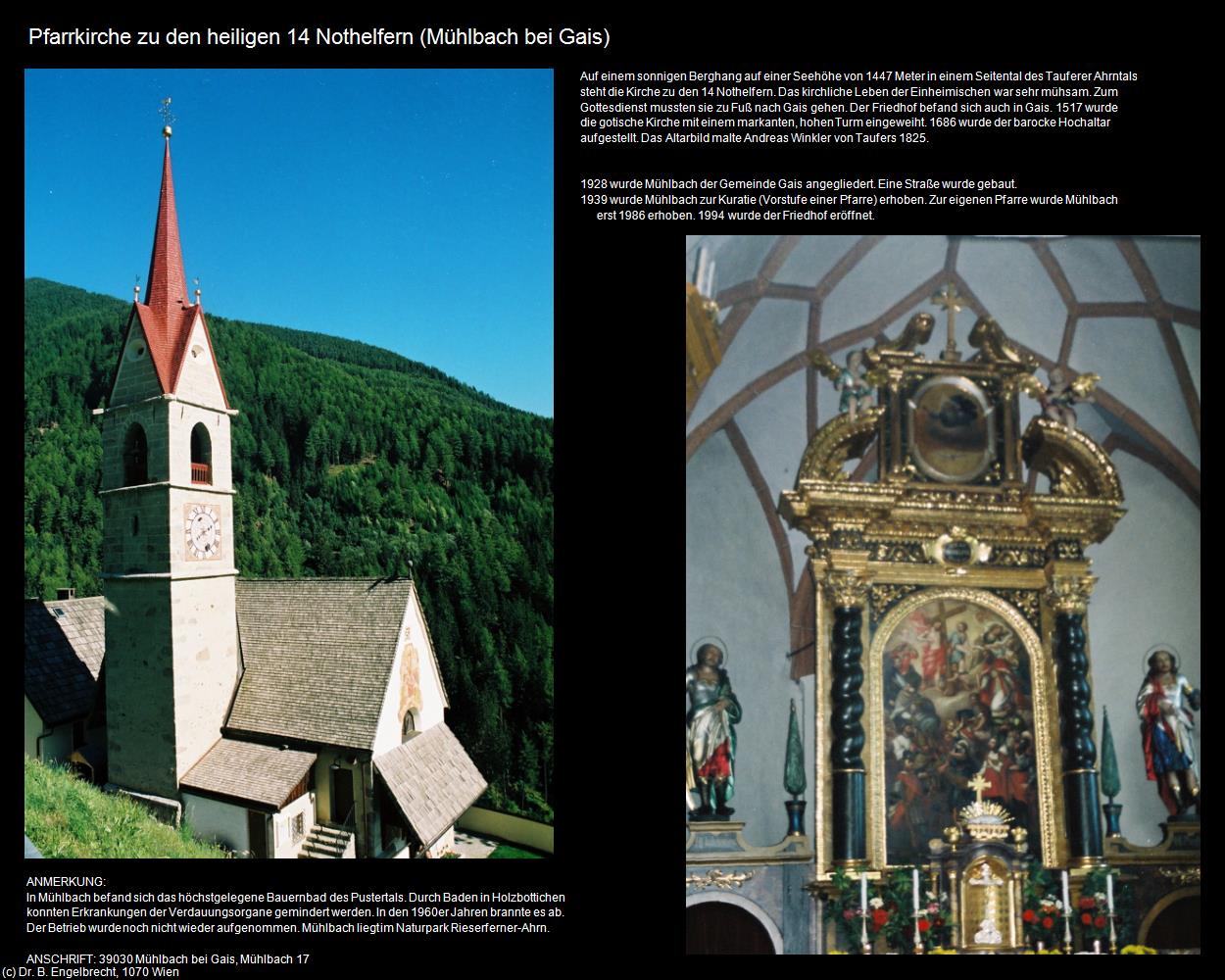 Pfk. zu den heiligen 14 Nothelfern (Mühlbach bei Gais) in Kulturatlas-SÜDTIROL