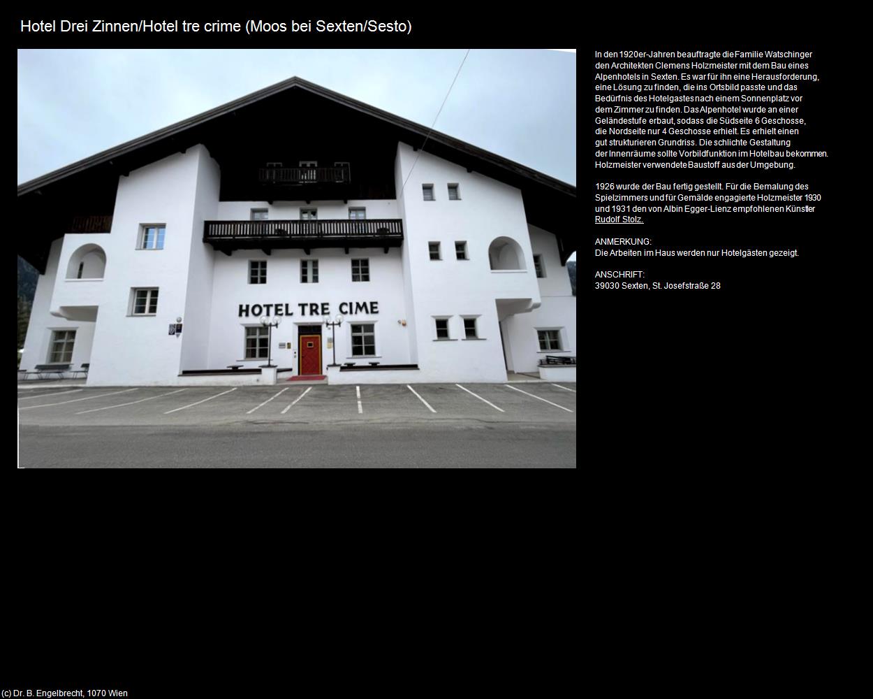 Hotel Drei Zinnen (Moos) (Sexten/Sesto) in Kulturatlas-SÜDTIROL(c)B.Engelbrecht