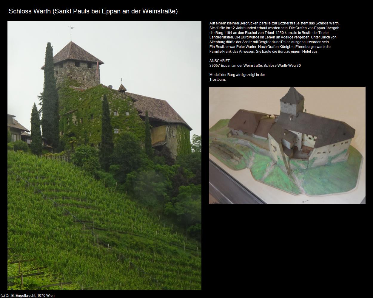 Schloss Warth (Sankt Pauls) (Eppan an der Weinstraße/Appiano sulla strada del vino) in Kulturatlas-SÜDTIROL(c)B.Engelbrecht