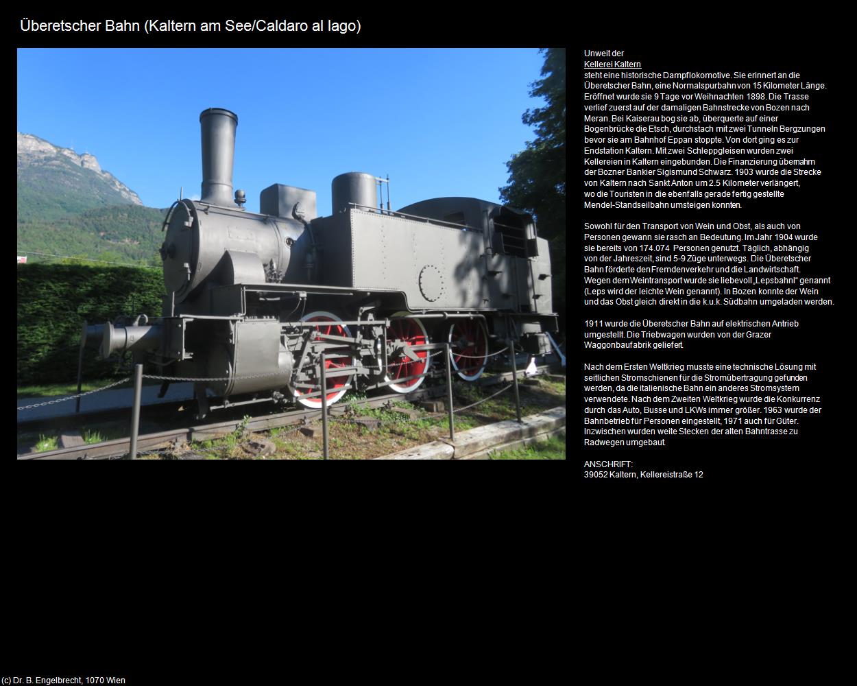 Überetscher Bahn (Kaltern am See/Caldaro al lago) in Kulturatlas-SÜDTIROL(c)B.Engelbrecht