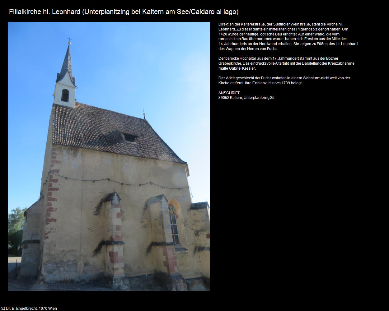 Fk. hl. Leonhard (Unterplanitzing) (Kaltern am See/Caldaro al lago) in Kulturatlas-SÜDTIROL