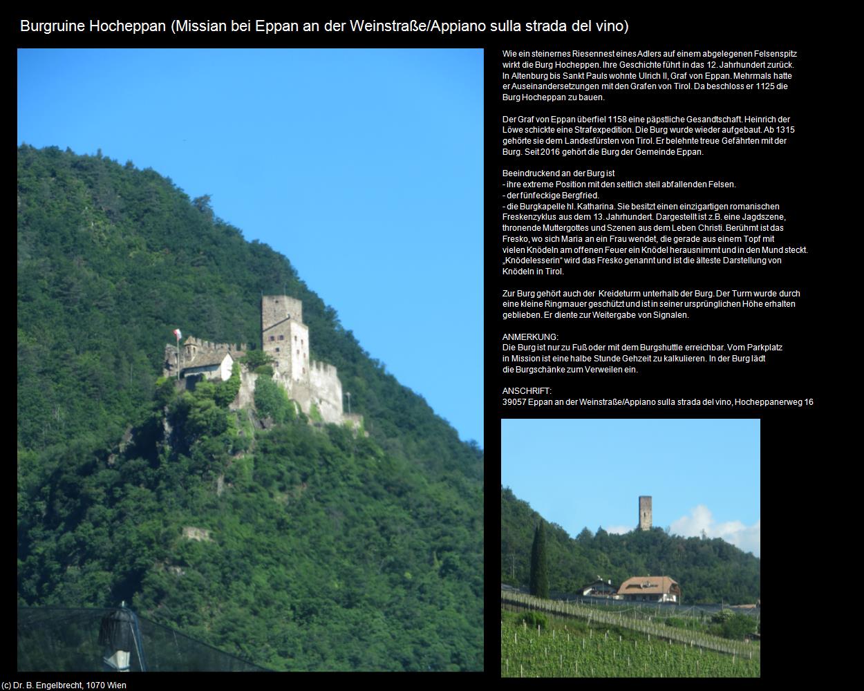 Burgruine Hocheppan (Missian) (Eppan an der Weinstraße/Appiano sulla strada del vino) in Kulturatlas-SÜDTIROL