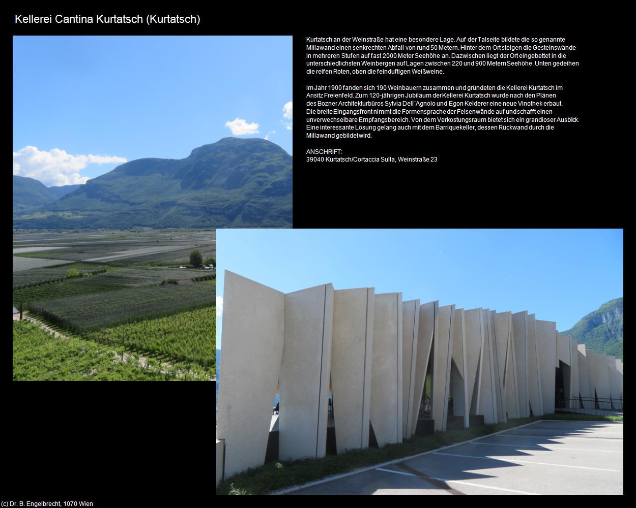 Kellerei Cantina Kurtatsch (Kurtatsch an der Weinstraße/Cortaccia sulla Strada del Vino) in Kulturatlas-SÜDTIROL