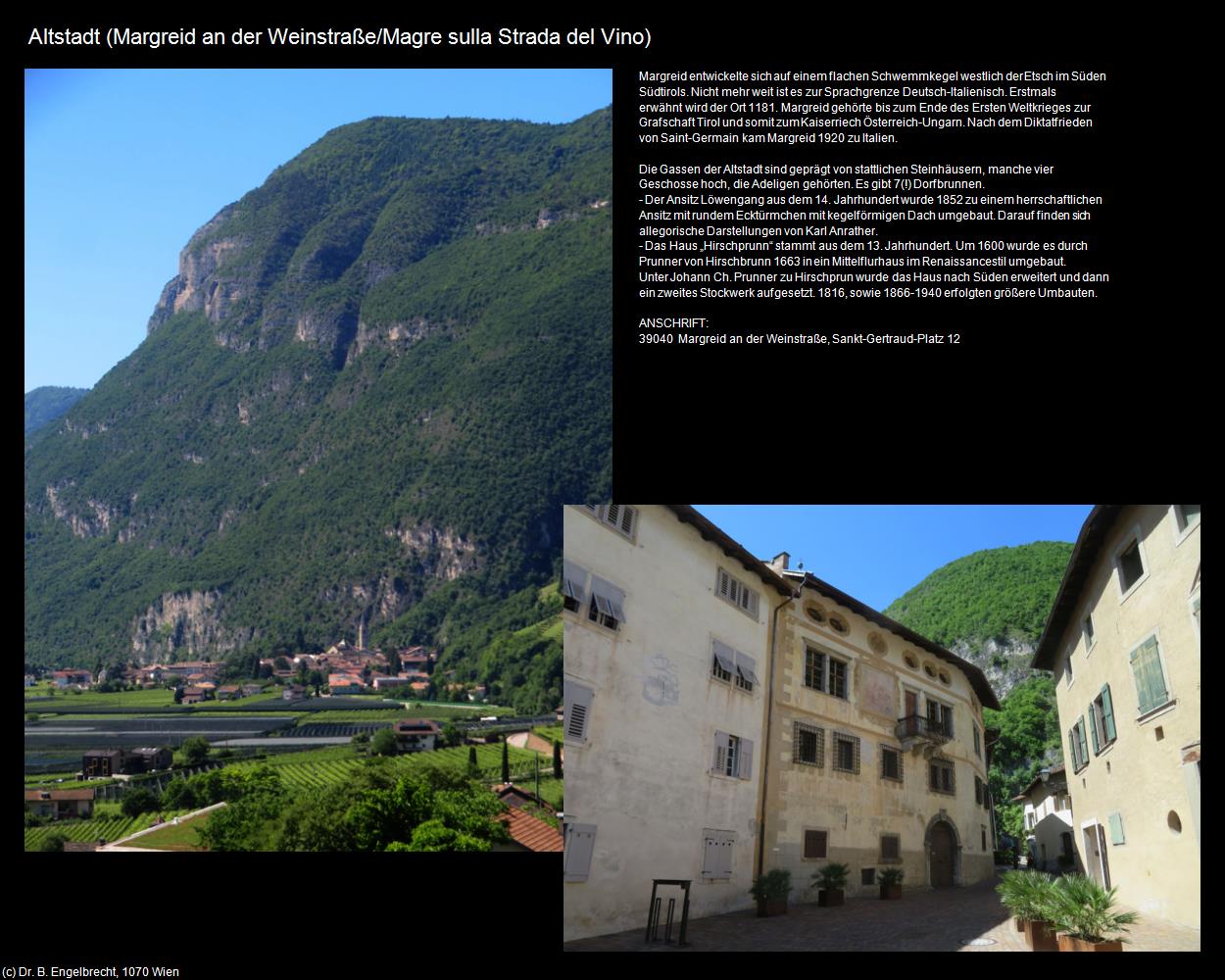 Altstadt (Margreid an der Weinstraße/Magre sulla Strada del Vino) in Kulturatlas-SÜDTIROL