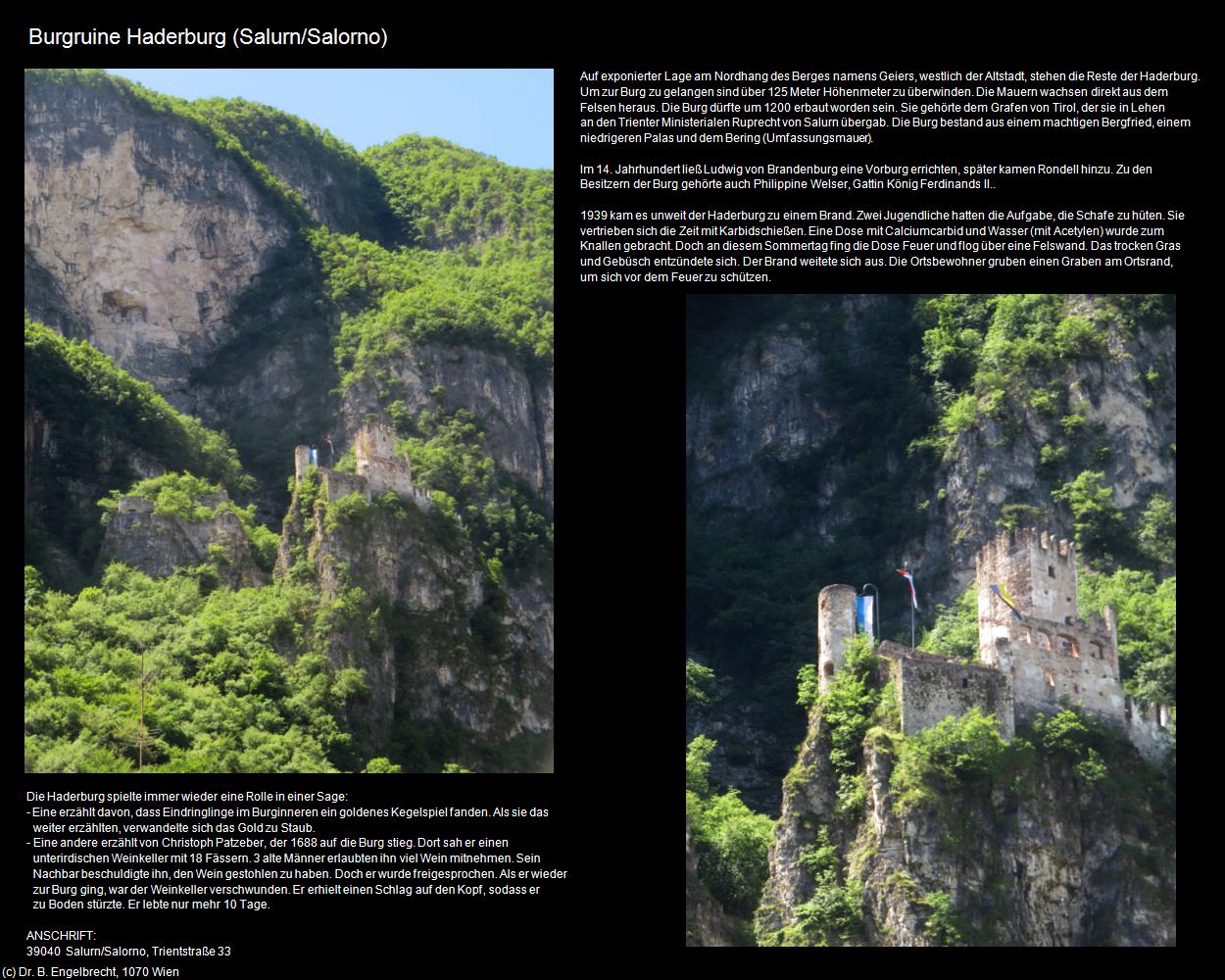 Burgruine Haderburg (Salurn/Salorno) in Kulturatlas-SÜDTIROL