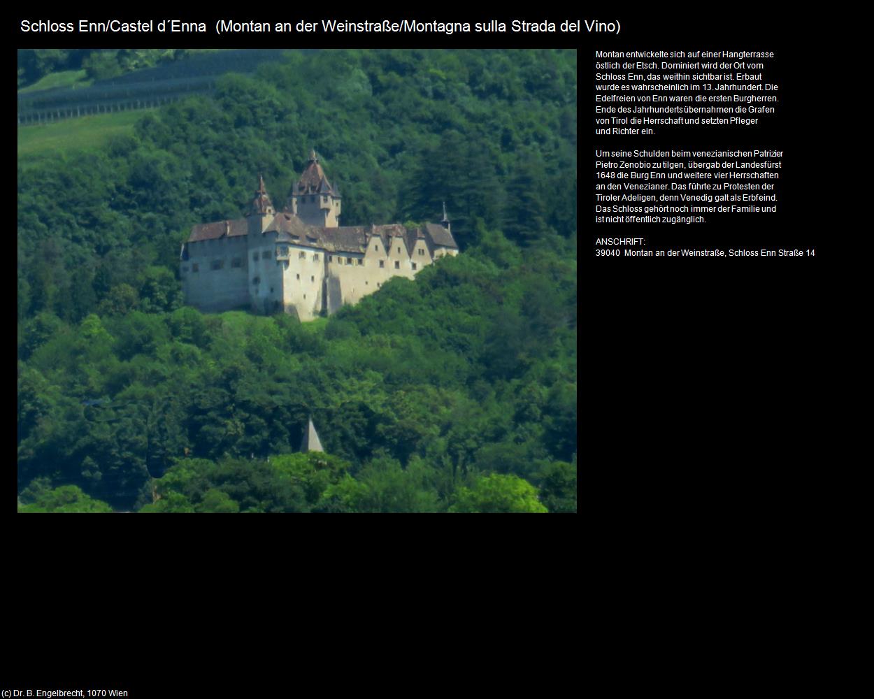 Schloss Enn/Castel d‘Enna (Montan an der Weinstraße/Montagna sulla Strada del Vino) in Kulturatlas-SÜDTIROL