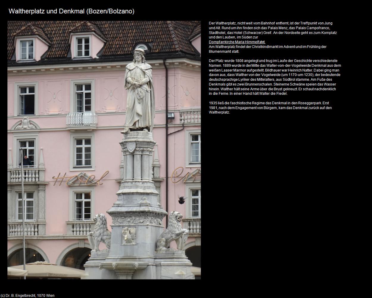 Waltherplatz und Denkmal (Bozen/Bolzano) in Kulturatlas-SÜDTIROL(c)B.Engelbrecht