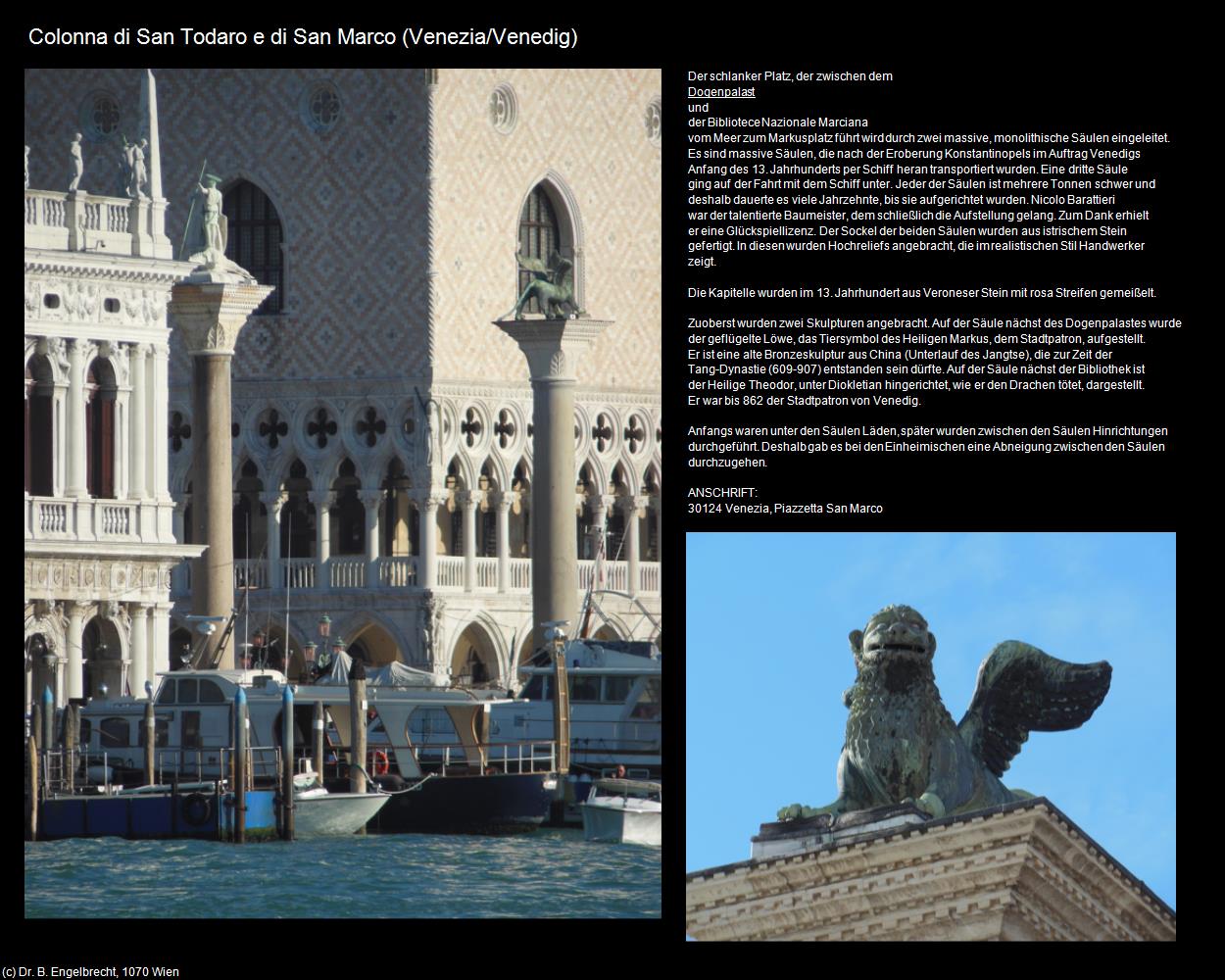 Colonna di San Todaro e di San Marco (Venedig/Venezia) in Kulturatlas-VENEDIG(c)B.Engelbrecht