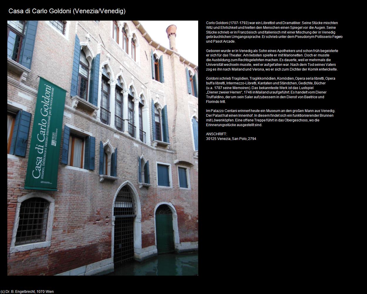 Casa di Carlo Goldoni (Venedig/Venezia) in Kulturatlas-VENEDIG