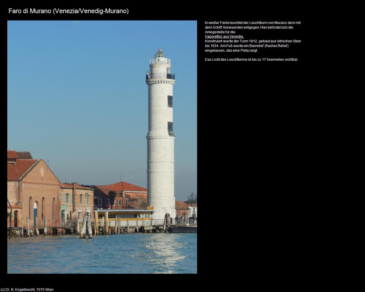 Faro di Murano (Murano) (Venedig/Venezia) in Kulturatlas-VENEDIG(c)B.Engelbrecht