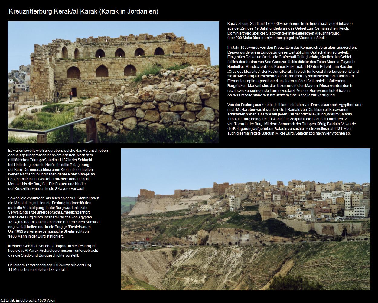 Kreuzritterburg Kerak (Karak (JOR)) in Kulturatlas-JORDANIEN-SYRIEN-LIBANON