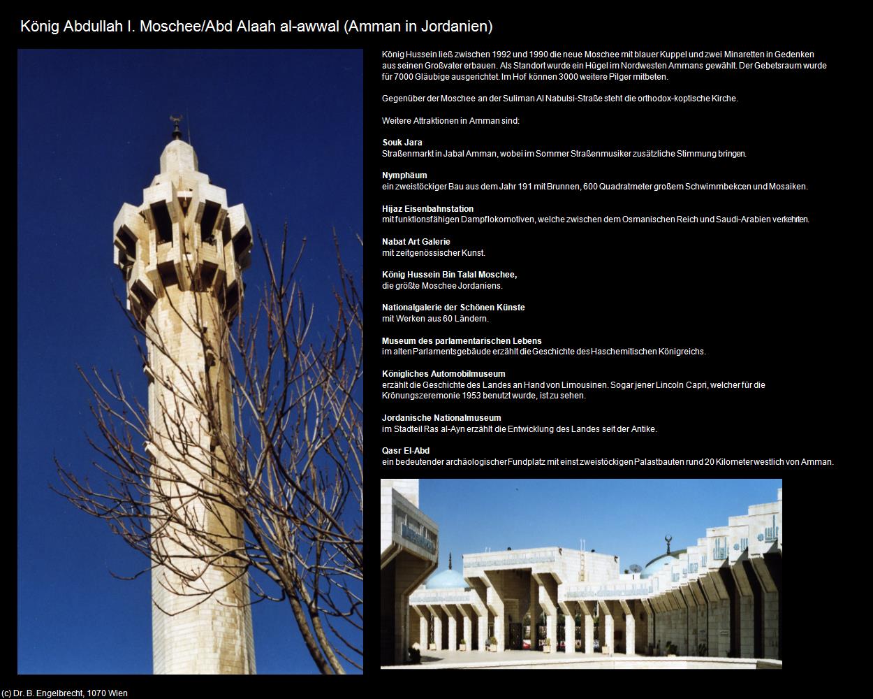 König Abdullah I. Moschee (Amman (JOR)) in Kulturatlas-JORDANIEN-SYRIEN-LIBANON