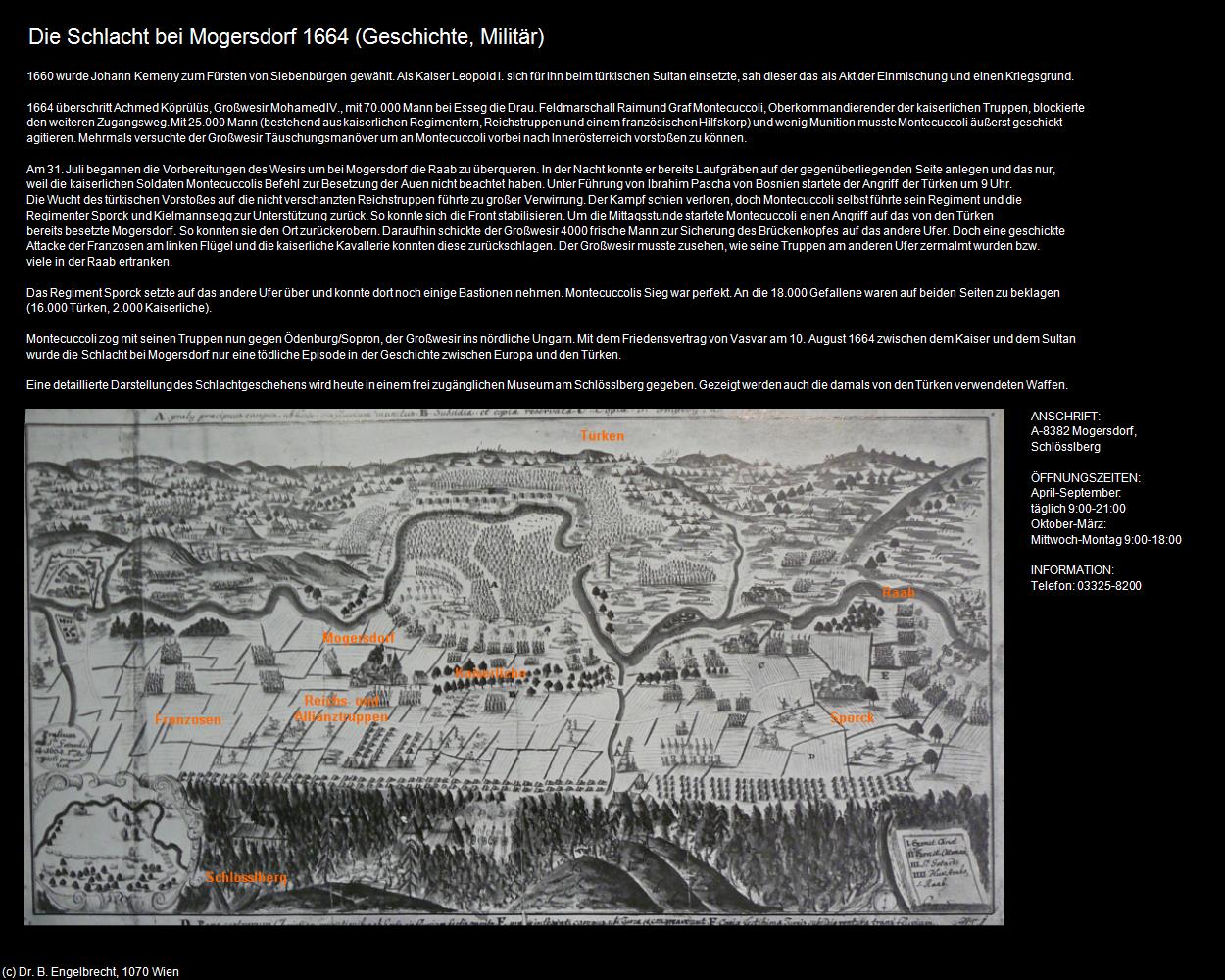 Schlacht bei Mogersdorf 1664 (Mogersdorf) in Kulturatlas-BURGENLAND