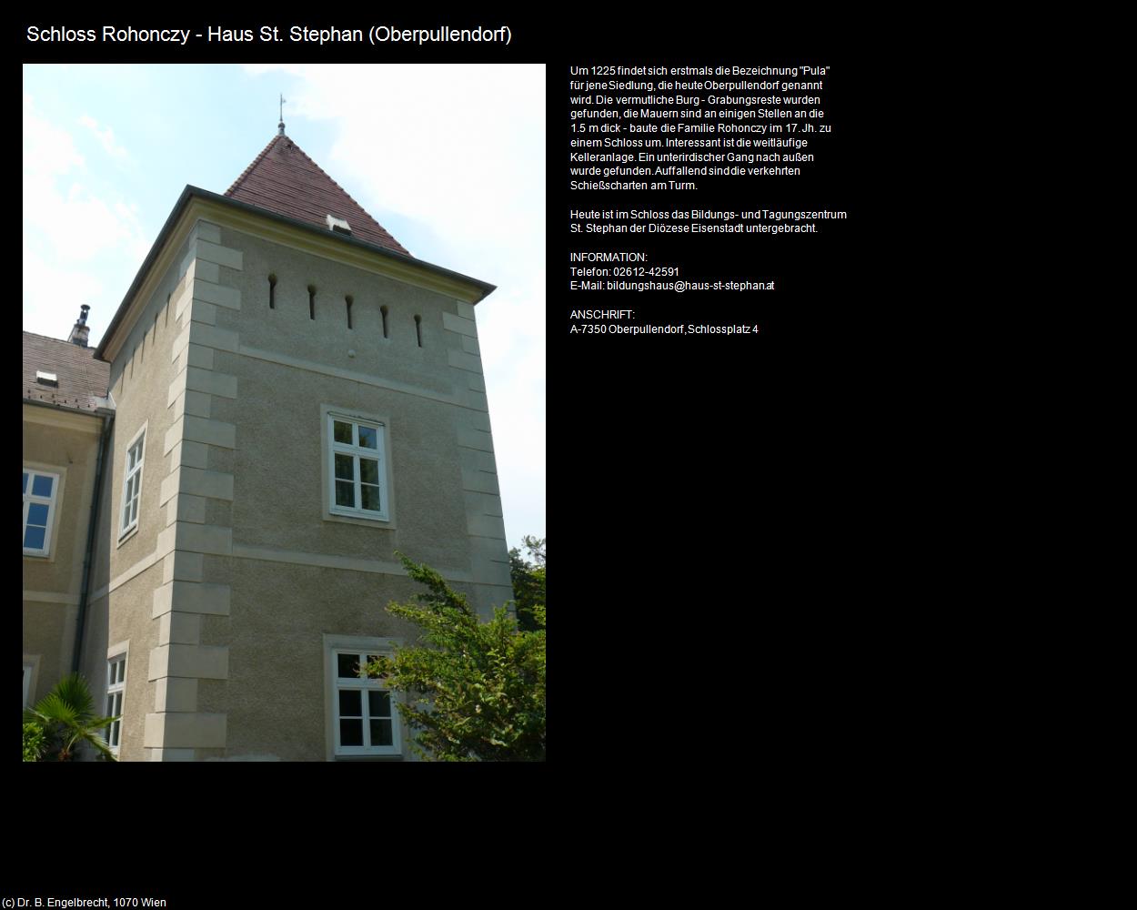 Schloss Rohonczy - Haus St. Stephan (Oberpullendorf) in Kulturatlas-BURGENLAND