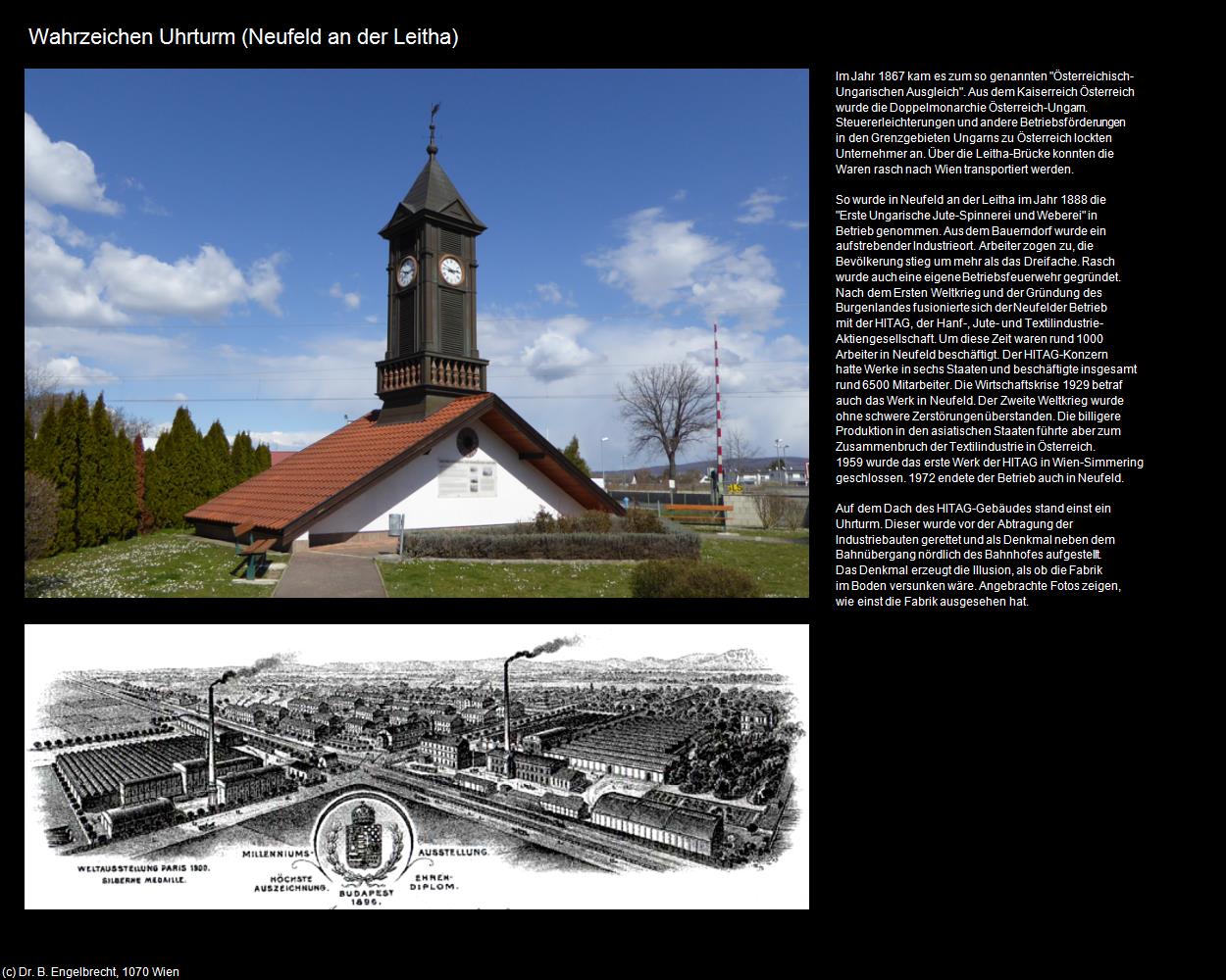 Wahrzeichen Uhrturm  (Neufeld an der Leitha) in Kulturatlas-BURGENLAND