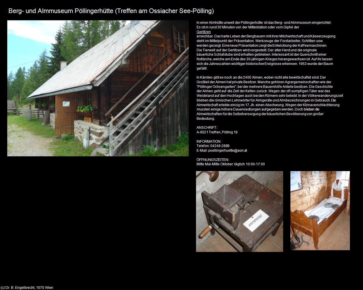 Berg- und Almmuseum Pöllingerhütte (Pölling) (Treffen am Ossiacher See) in Kulturatlas-KÄRNTEN(c)B.Engelbrecht
