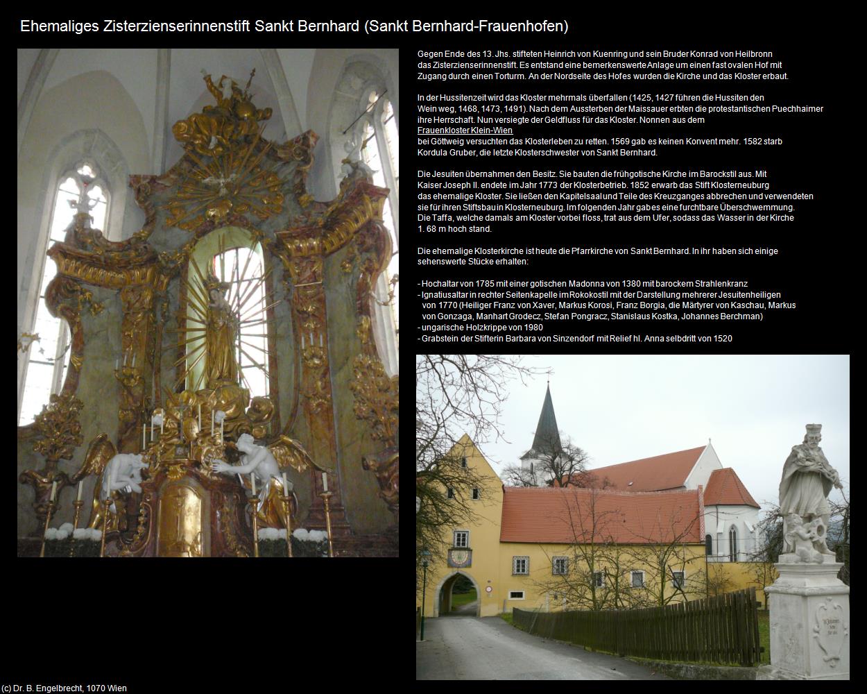 Ehem. Zisterzienserinnenstift St. Bernhard (Sankt Bernhard-Frauenhofen) in Kulturatlas-NIEDERÖSTERREICH(c)B.Engelbrecht