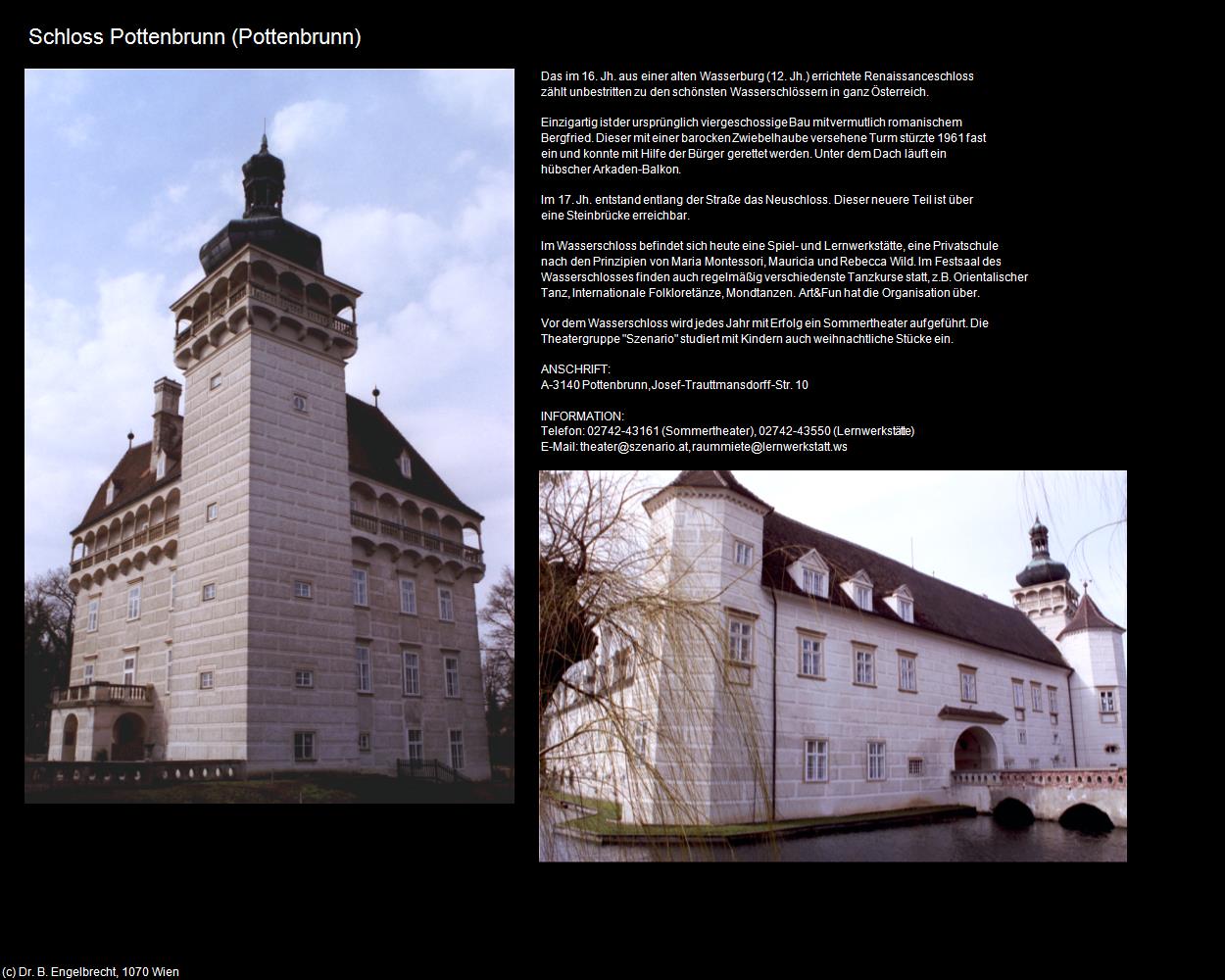 Schloss Pottenbrunn (Pottenbrunn/Sankt Pölten) in Kulturatlas-NIEDERÖSTERREICH