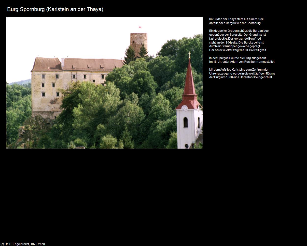 Burg Spornburg (Karlstein an der Thaya) in Kulturatlas-NIEDERÖSTERREICH