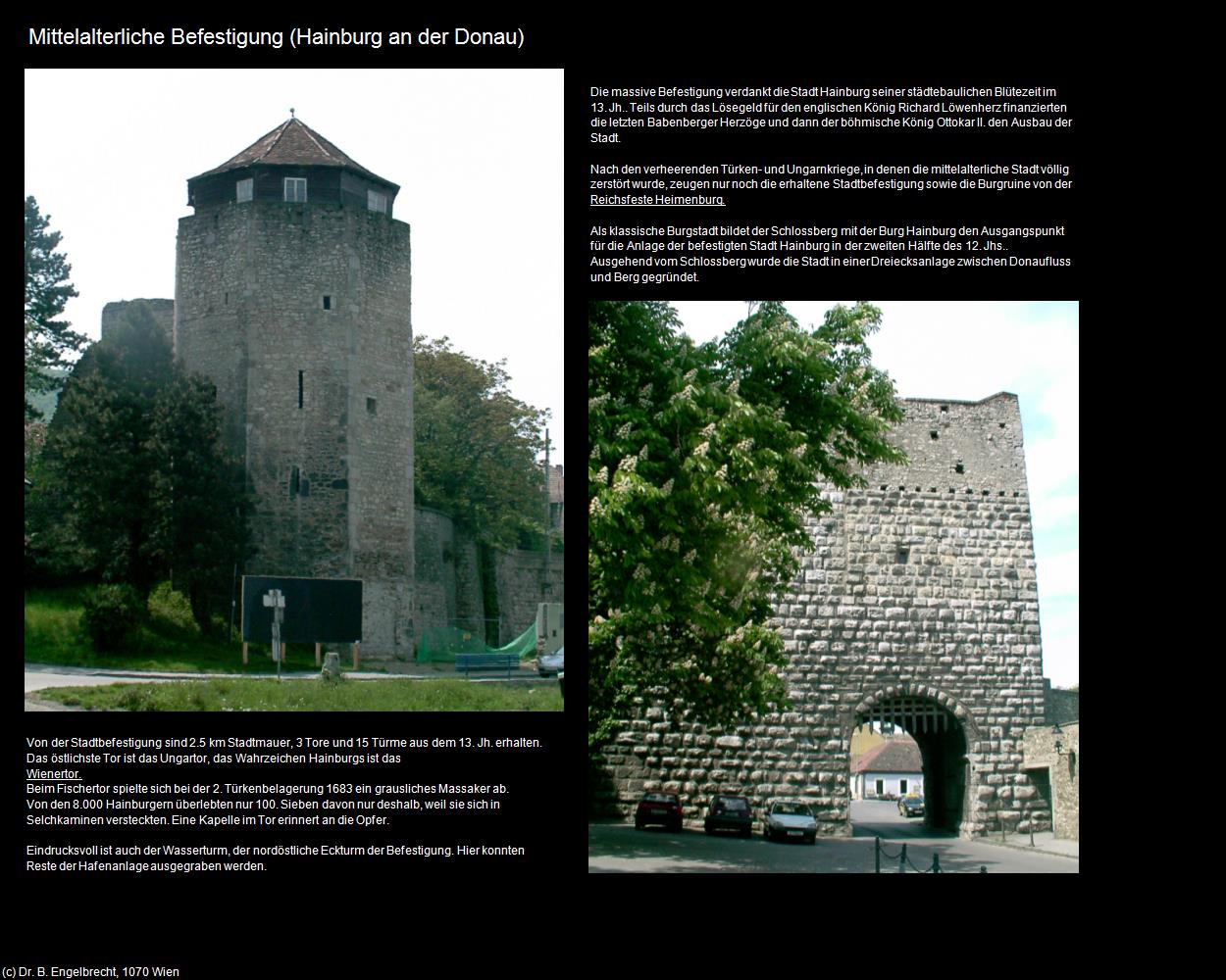 Mittelalterliche Befestigung (Hainburg an der Donau) in Kulturatlas-NIEDERÖSTERREICH(c)B.Engelbrecht