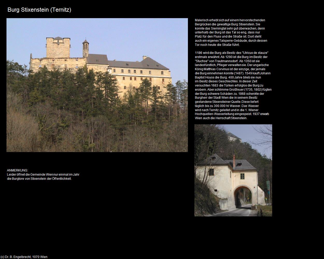 Burg Stixenstein (Ternitz) in Kulturatlas-NIEDERÖSTERREICH