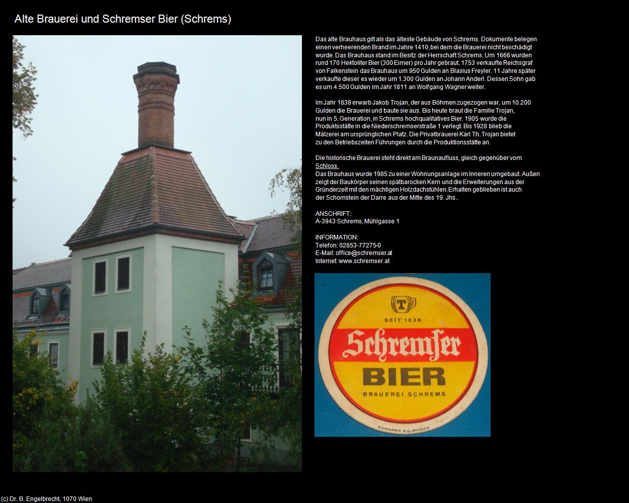 Alte Brauerei und Schremser Bier (Schrems) in Kulturatlas-NIEDERÖSTERREICH(c)B.Engelbrecht