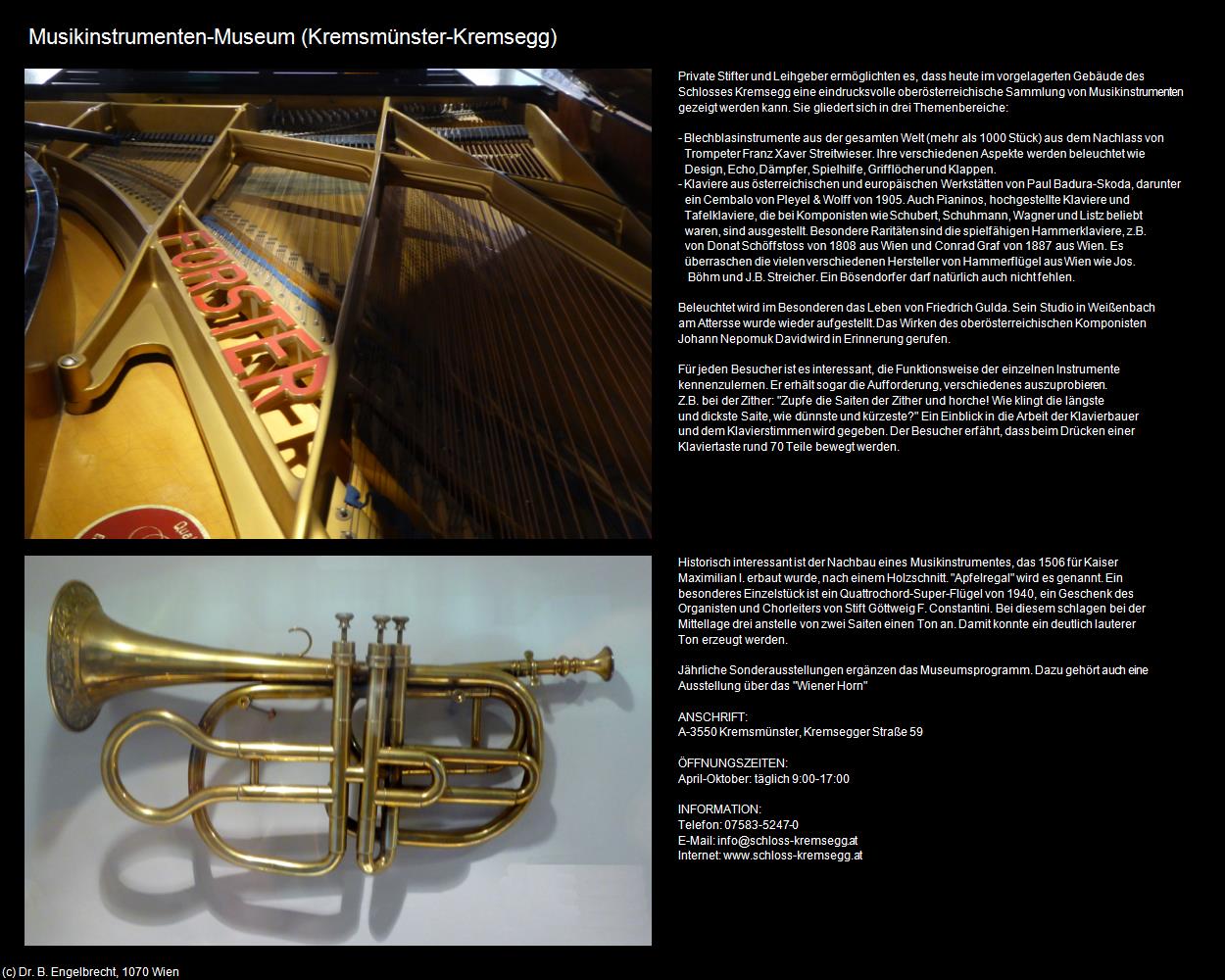 Musikinstrumenten-Museum (Kremsegg) (Kremsmünster) in Kulturatlas-OBERÖSTERREICH