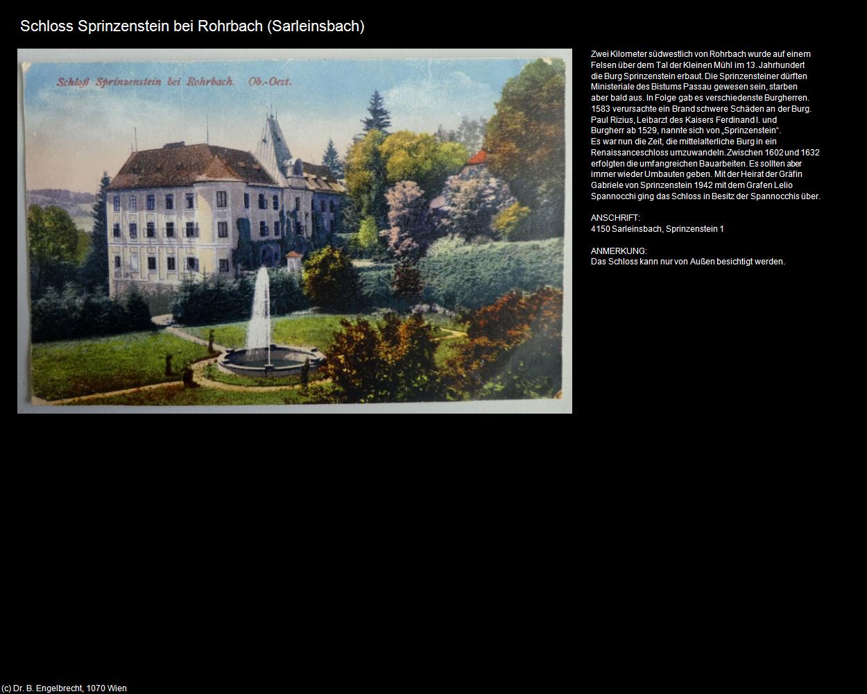 Schloss Sprinzenstein bei Rohrbach (Sarleinsbach) in Kulturatlas-OBERÖSTERREICH