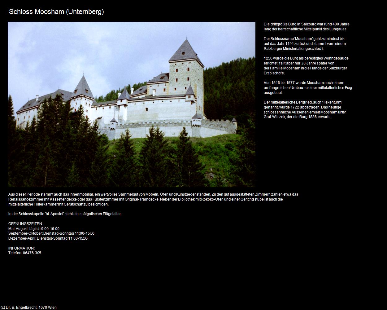Schloss Moosham (Unternberg) in Kulturatlas-SALZBURG