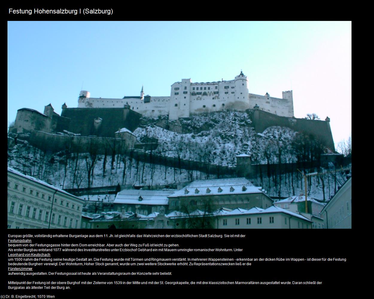 Festung Hohensalzburg I (Altstadt) (Salzburg-Landeshauptstadt) in Kulturatlas-SALZBURG(c)B.Engelbrecht