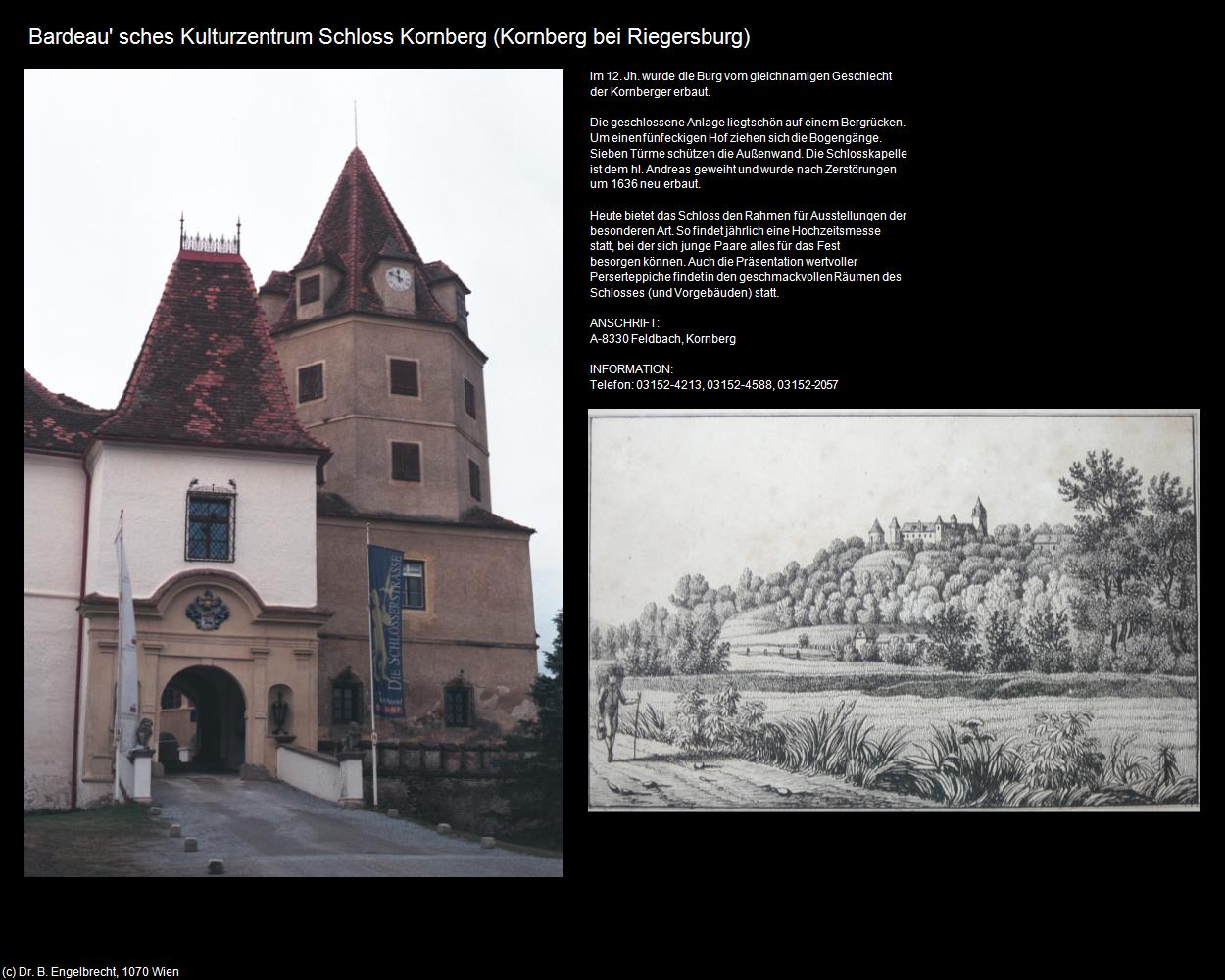 Bardeau' sches Kulturzentrum Schloss Kornberg (Kornberg bei Riegersburg) in Kulturatlas-STEIERMARK