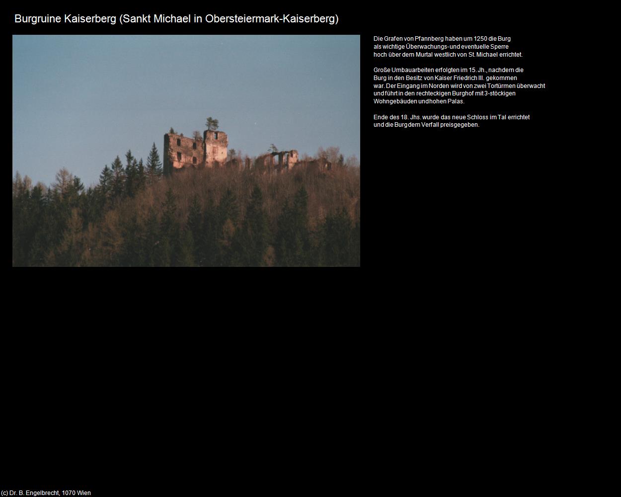 Burgruine Kaiserberg (Kaiserberg) (Sankt Michael in Obersteiermark) in Kulturatlas-STEIERMARK